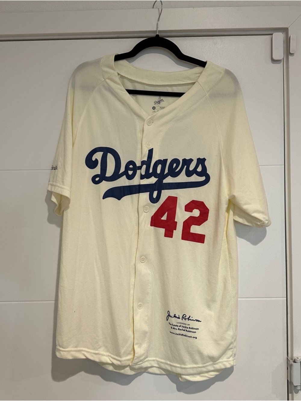 Los Angeles Dodgers Men's Cream Jersey Jackie Robinson